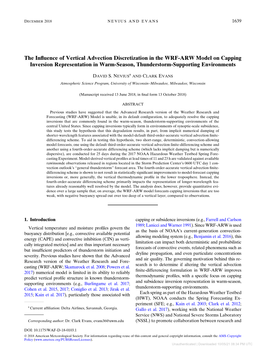 Downloaded 10/05/21 08:34 PM UTC 1640 WEATHER and FORECASTING VOLUME 33 Operations and Evaluate New Products for Operations