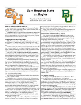 Sam Houston State Vs. Baylor