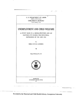 Effects of Unemployment on Child Welfare