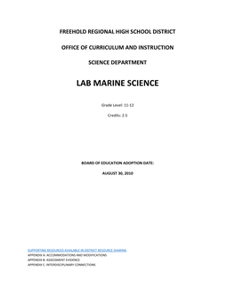 Lab Marine Science