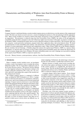 Characteristics and Detectability of Windows Auto-Start Extensibility Points in Memory Forensics