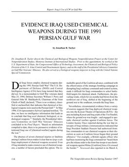 Npr 4.3: Evidence Iraq Used Chemical Weapons During