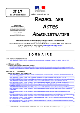 N°17 Recueil Des Administratifs