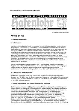 Amtsblatt 03/2001