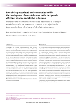 Role of Drug-Associated Environmental Stimuli in The