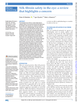 Silk Fibroin Safety in the Eye: a Review That Highlights a Concern