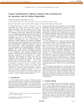 Neogene and Quaternary Rollback Evolution of the Tyrrhenian Sea, the Apennines, and the Sicilian Maghrebides