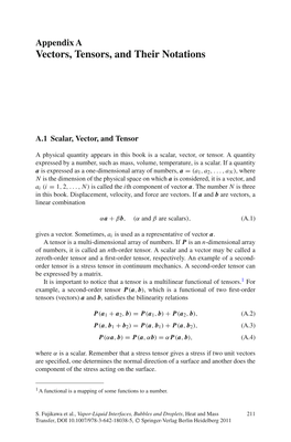 Appendix a Vectors, Tensors, and Their Notations