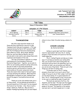 Tell Tales Issue 11 November 2004
