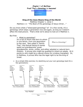 Chapter 1 of Matthew Proof That a Geneology Is Awesome!