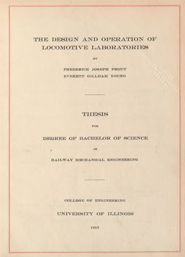 The Design and Operation of Locomotive Laboratories