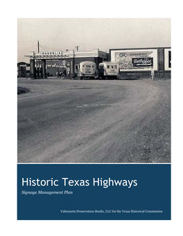 Historic Texas Highways Signage Management Plan