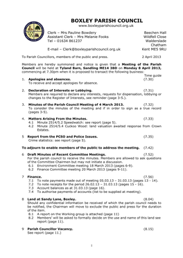 Boxley Parish Council