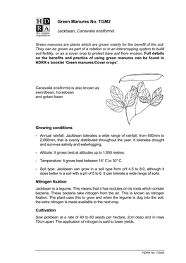 Green Manures No. TGM2