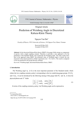Prediction of Weinberg Angle in Discretized Kaluza-Klein Theory