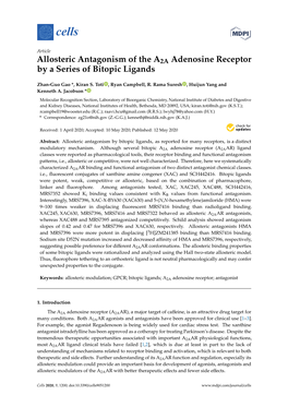 Allosteric Antagonism of the A2A Adenosine Receptor by a Series of Bitopic Ligands