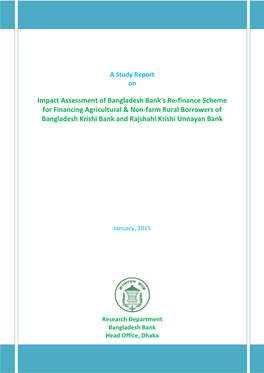 Impact Assessment of Banglade for Financing Agricultural & N