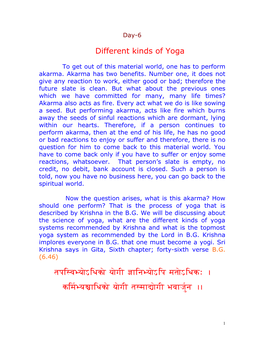 Different Kinds of Yoga T:P:Esv:By