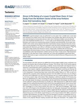 Zircon U-Pb Dating of a Lower Crustal Shear Zone