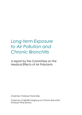 Long-Term Exposure to Air Pollution and Chronic Bronchitis