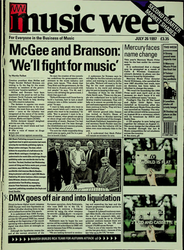 Music We for Everyone in the Business of Music Mcgee and Branson
