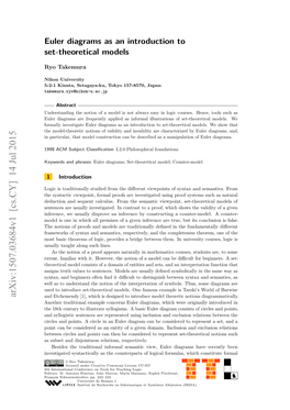 Euler Diagrams As an Introduction to Set-Theoretical Models