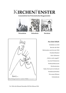 KIRCHENFENSTER Gemeindebrief Der Protestantischen Berggemeinden