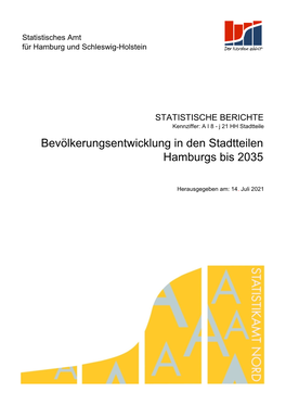 J 21 HH Stadtteile Bevölkerungsentwicklung in Den Stadtteilen Hamburgs Bis 2035