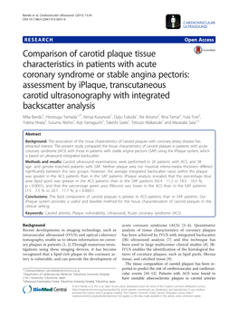 Comparison of Carotid Plaque Tissue