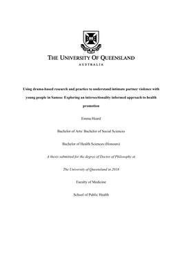 Using Drama-Based Research and Practice to Understand Intimate Partner Violence With