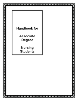 Handbook for Associate Degree Nursing Students