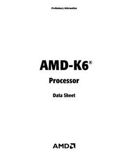 AMD-K6 Processor Data Sheet