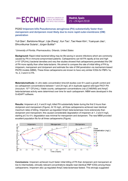 Imipenem Kills Pseudomonas€Aeruginosa