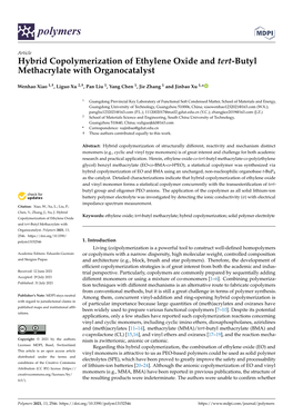 Hybrid Copolymerization of Ethylene Oxide and Tert-Butyl Methacrylate with Organocatalyst