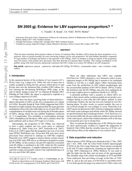 SN 2005 Gj: Evidence for LBV Supernovae Progenitors?