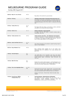 Melbourne Program Guide