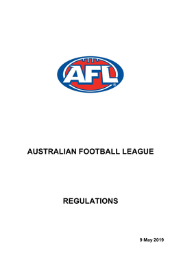 Australian Football League Regulations