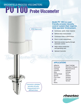 PV 100 Probe Viscometer