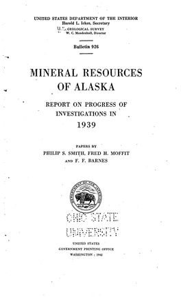 Mineral Resources of Alaska