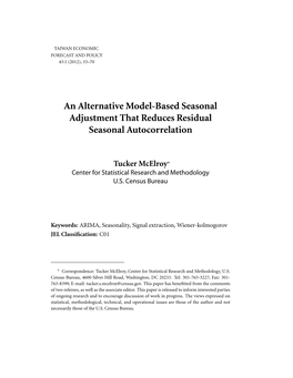 An Alternative Model-Based Seasonal Adjustment That Reduces Residual Seasonal Autocorrelation