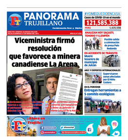 Viceministra Firmó Resolución Que Favorece a Minera Canadiense La Arena