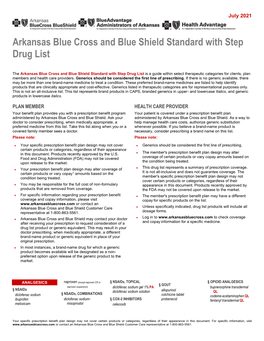 BC BA HA Standard with Step Drug List July 2021