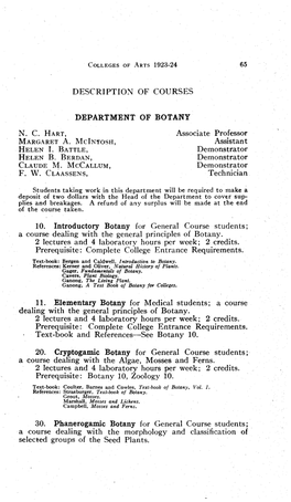 Department of Botany