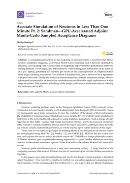 Accurate Simulation of Neutrons in Less Than One Minute Pt. 2: Sandman—GPU-Accelerated Adjoint Monte-Carlo Sampled Acceptance Diagrams