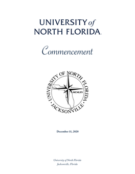 UNF Fall 2020 Commencement Program