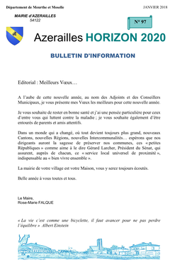 Azerailles HORIZON 2020