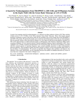 A Search for Technosignatures from TRAPPIST-1, LHS 1140, and 10 Planetary Systems in the Kepler Field with the Green Bank Telescope at 1.15–1.73 Ghz