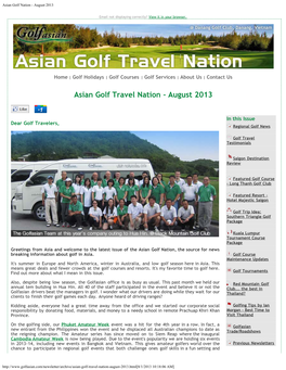 Asian Golf Nation - August 2013