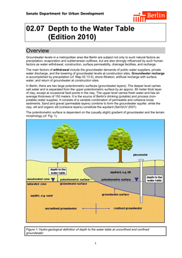 02.07 Depth to the Water Table (Edition 2010)