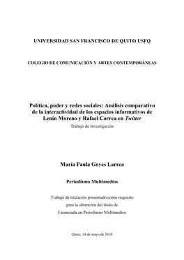 Política, Poder Y Redes Sociales: Análisis Comparativo De La